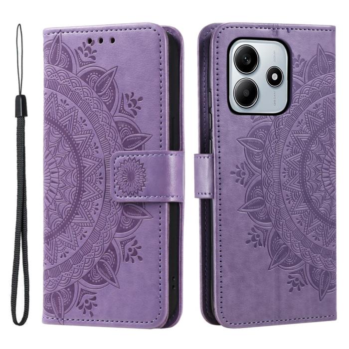 Bild 4,  Xiaomi Redmi Note 14 5G Fodral Mandala Läder Lila - Teknikhallen.se