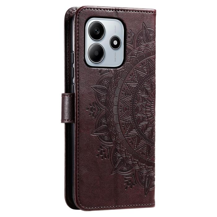 Bild 5,  Xiaomi Redmi Note 14 5G Fodral Mandala Läder Brun - Teknikhallen.se