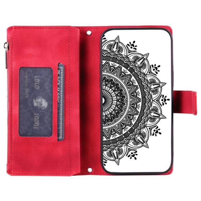 Bild 3,  Xiaomi Redmi Note 14 5G Fodral Mandala Läder Röd - Teknikhallen.se