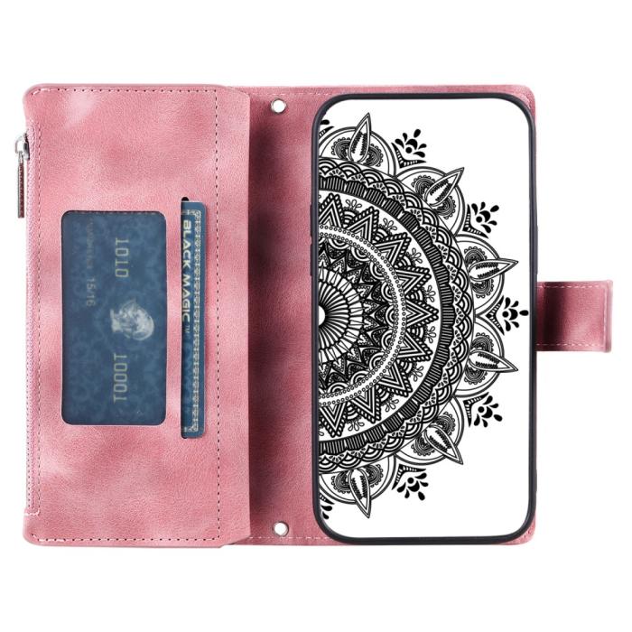 Bild 3,  Xiaomi Redmi Note 14 5G Fodral Mandala Läder Roséguld - Teknikhallen.se