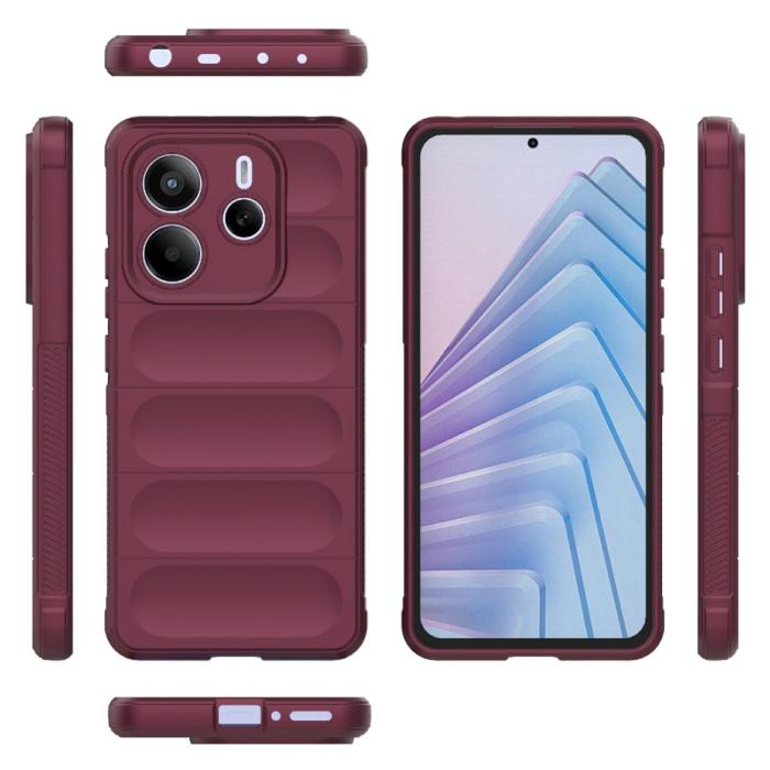 Bild 6,  Xiaomi Redmi Note 14 5G Skal Magic Shield Vinröd - Teknikhallen.se