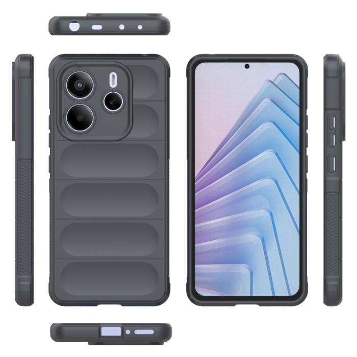 Bild 2,  Xiaomi Redmi Note 14 5G Skal Magic Shield Grå - Teknikhallen.se