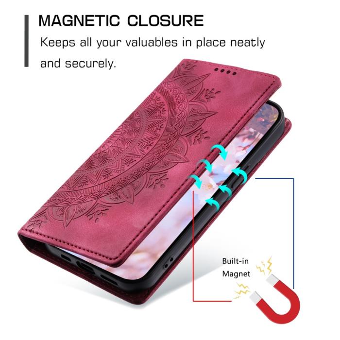 Bild 6,  Xiaomi Redmi Note 14 4G Fodral Flip Mandala Läder Rosa - Teknikhallen.se