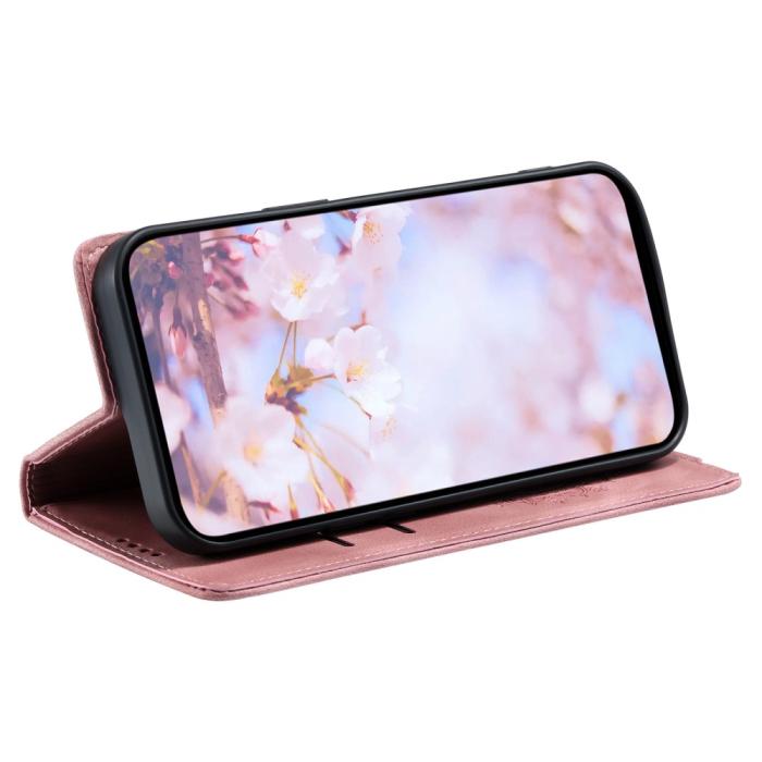 Bild 4,  Xiaomi Redmi Note 14 4G Fodral Flip Mandala Läder Roséguld - Teknikhallen.se