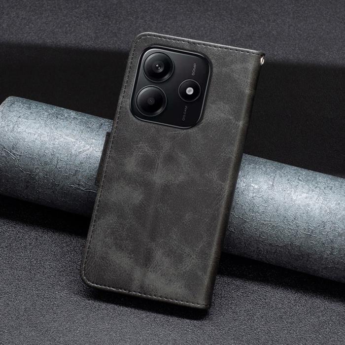 Bild 6,  Xiaomi Redmi Note 14 4G Fodral Läder Solid Shark Svart - Teknikhallen.se
