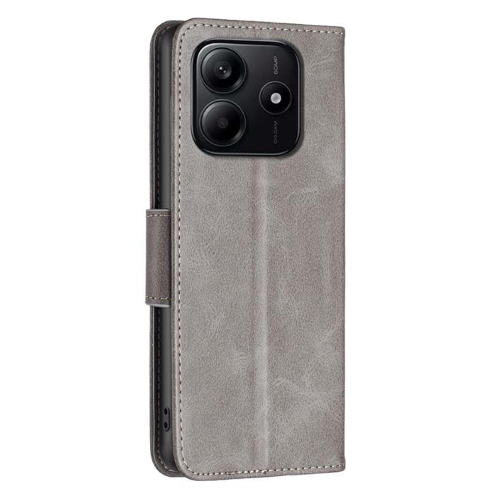 Bild 5,  Xiaomi Redmi Note 14 4G Fodral Läder Solid Shark Grå - Teknikhallen.se