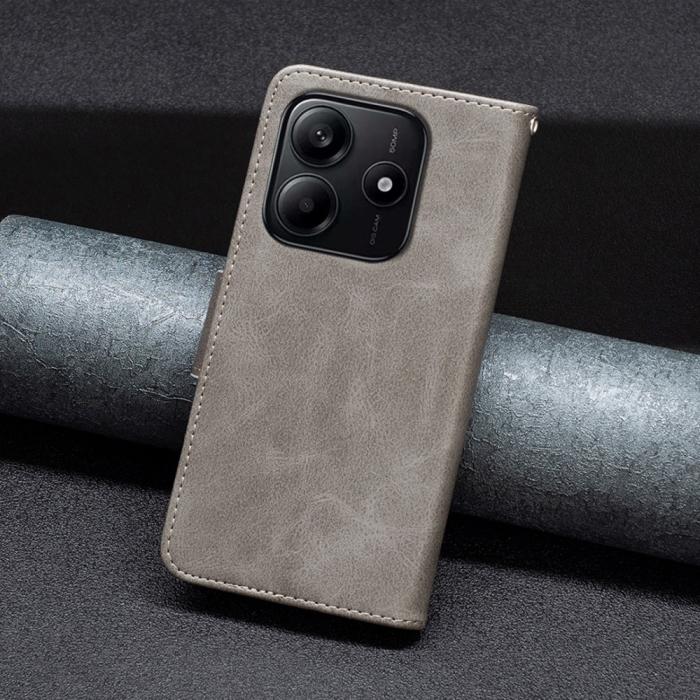 Bild 6,  Xiaomi Redmi Note 14 4G Fodral Läder Solid Shark Grå - Teknikhallen.se