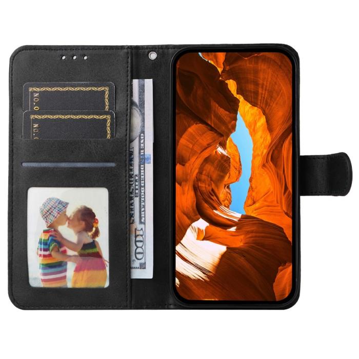 Bild 2,  Xiaomi Redmi Note 14 4G Fodral Läder Folio Svart - Teknikhallen.se