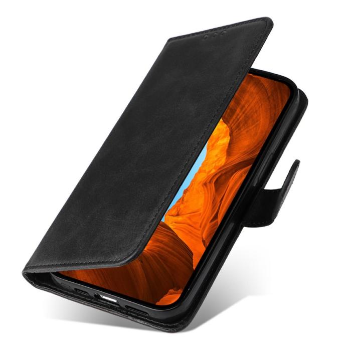 Bild 5,  Xiaomi Redmi Note 14 4G Fodral Läder Folio Svart - Teknikhallen.se