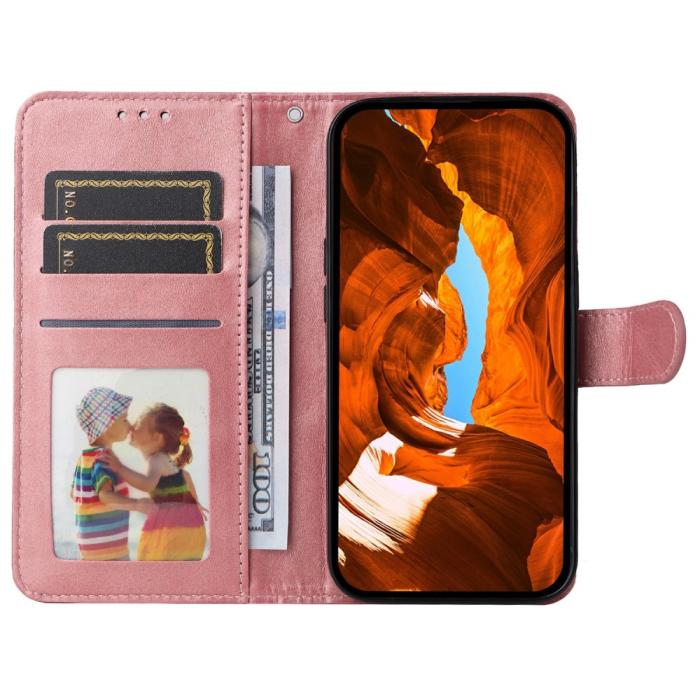Bild 2,  Xiaomi Redmi Note 14 4G Fodral Läder Folio Roséguld - Teknikhallen.se