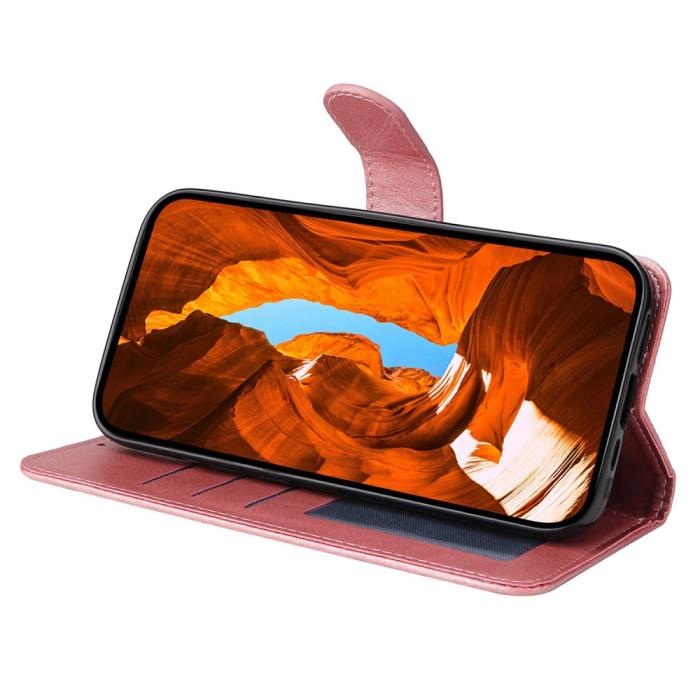 Bild 3,  Xiaomi Redmi Note 14 4G Fodral Läder Folio Roséguld - Teknikhallen.se