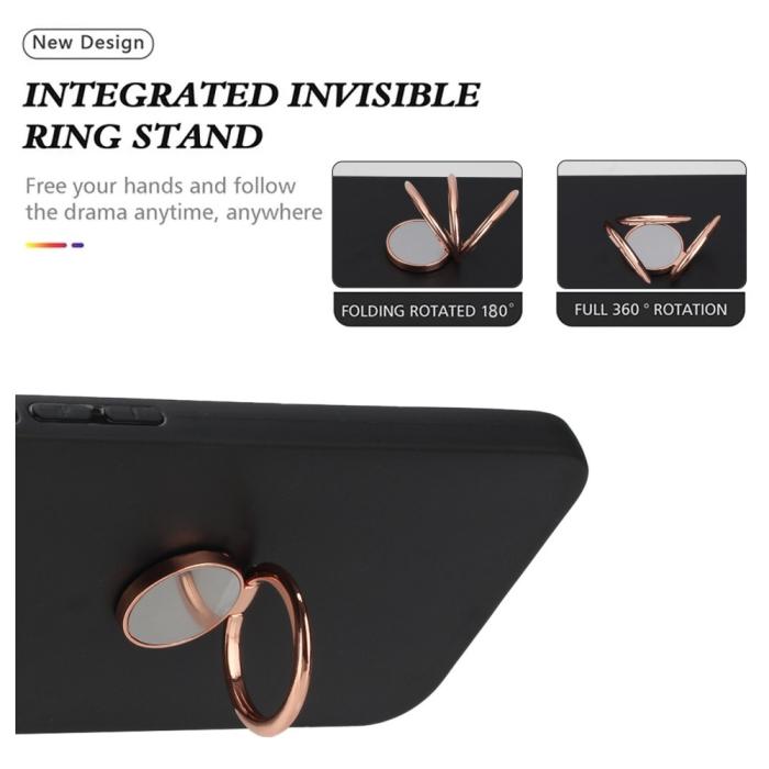 Bild 4,  Xiaomi Redmi Note 14 4G Skal Ring Svart / Roséguld - Teknikhallen.se