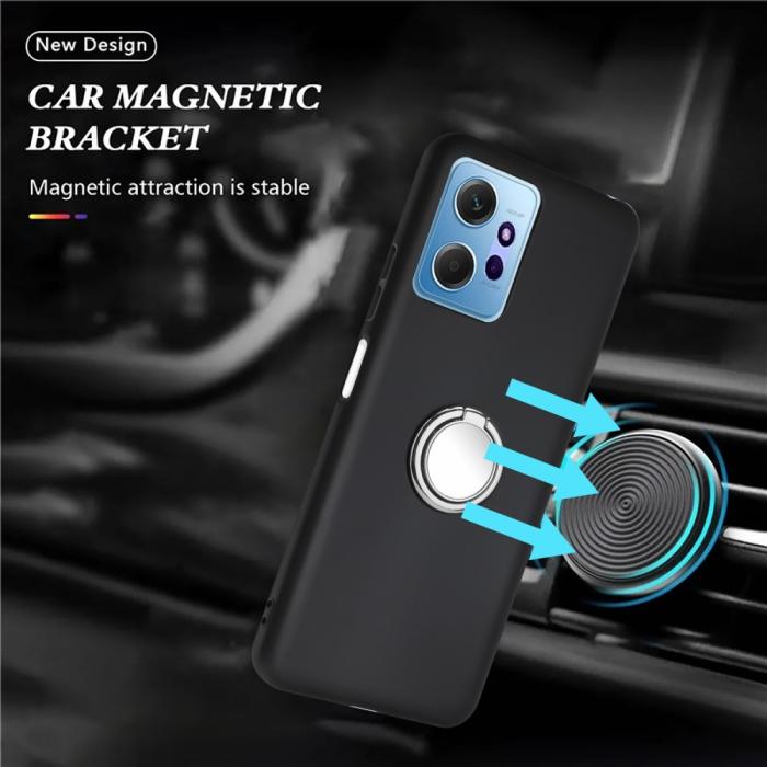 Bild 3,  Xiaomi Redmi Note 14 4G Skal Ring Svart / Silver - Teknikhallen.se