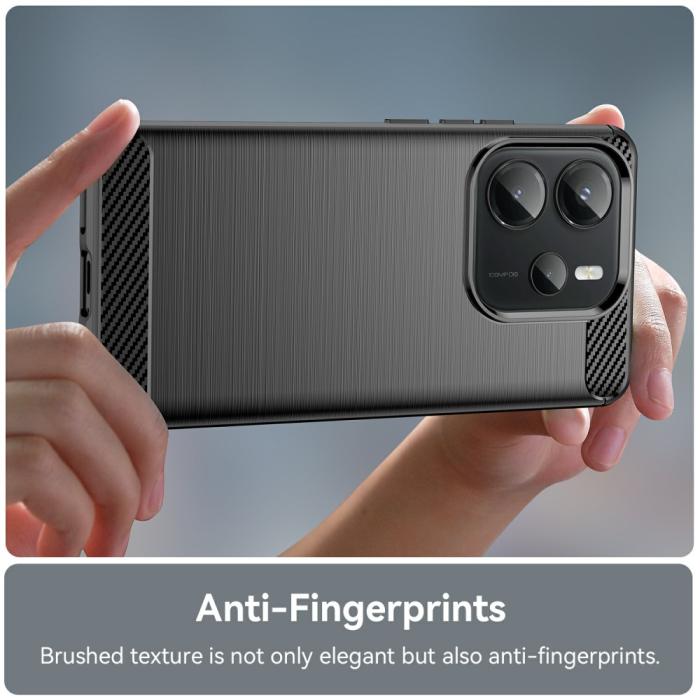 Bild 5,  Xiaomi Redmi Note 14 4G Skal Borstad Stål Textur Svart - Teknikhallen.se