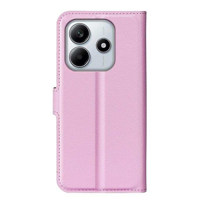 Bild 6,  Xiaomi Redmi Note 14 4G Fodral Litchi Läder Ljus Rosa - Teknikhallen.se