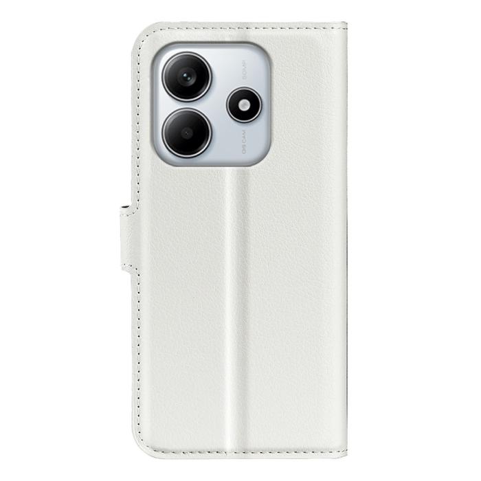 Bild 6,  Xiaomi Redmi Note 14 4G Fodral Litchi Läder Vit - Teknikhallen.se