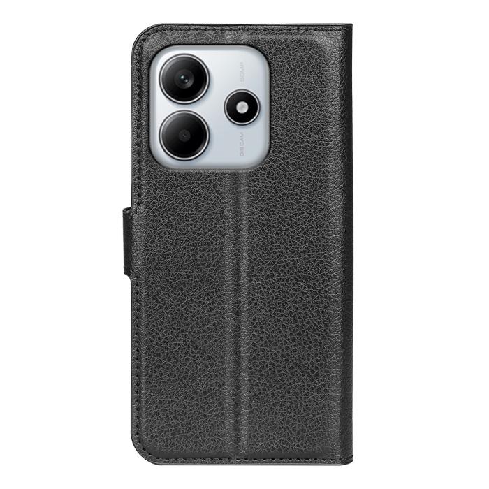 Bild 6,  Xiaomi Redmi Note 14 4G Fodral Litchi Läder Svart - Teknikhallen.se