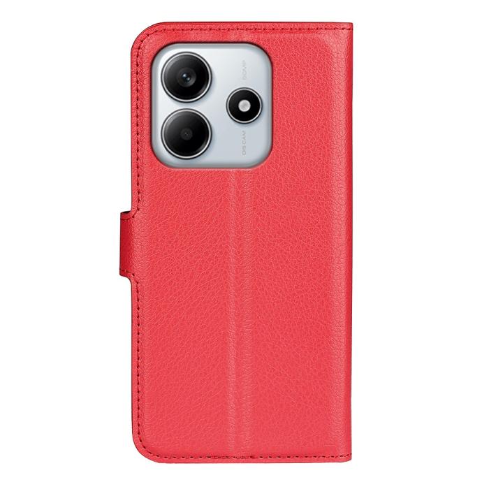 Bild 6,  Xiaomi Redmi Note 14 4G Fodral Litchi Läder Röd - Teknikhallen.se