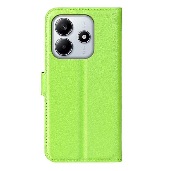 Bild 6,  Xiaomi Redmi Note 14 4G Fodral Litchi Läder Grön - Teknikhallen.se