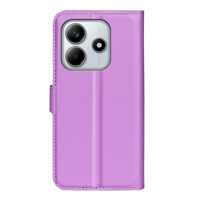 Bild 6,  Xiaomi Redmi Note 14 4G Fodral Litchi Läder Lila - Teknikhallen.se