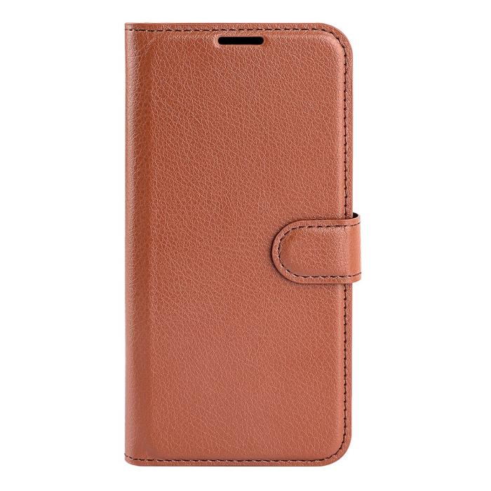Bild 5,  Xiaomi Redmi Note 14 4G Fodral Litchi Läder Brun - Teknikhallen.se