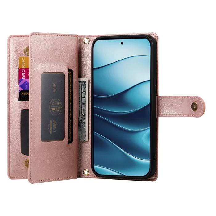 Bild 2,  Xiaomi Redmi Note 14 4G Fodral Multifunktionell Roséguld - Teknikhallen.se