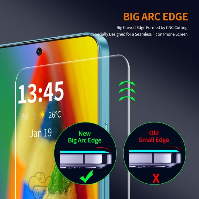 Bild 4, ENKAY ENKAY Redmi Note 14 5G/4G Skärmskydd Härdat Glas - Teknikhallen.se