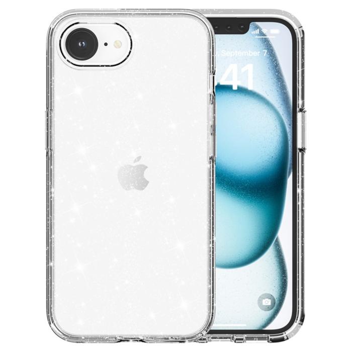 Bild 2,  iPhone 17e / 16e Skal Glitter Shockproof Transparent - Teknikhallen.se
