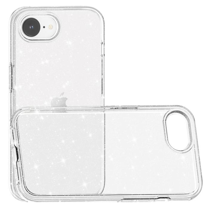Bild 5,  iPhone 17e / 16e Skal Glitter Shockproof Transparent - Teknikhallen.se