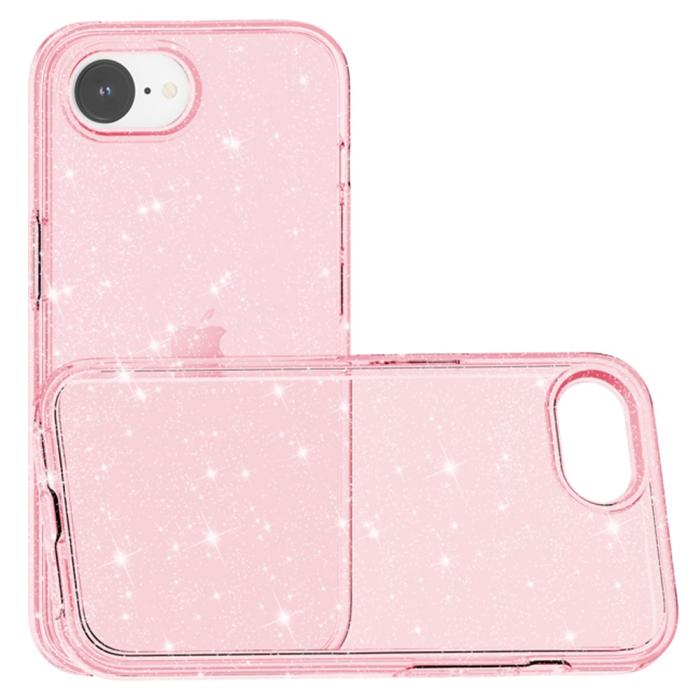 Bild 5,  iPhone 17e / 16e Skal Glitter Shockproof Rosa - Teknikhallen.se