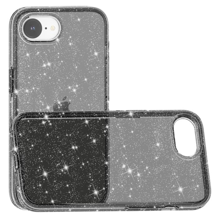 Bild 5,  iPhone 17e / 16e Skal Glitter Shockproof Svart - Teknikhallen.se