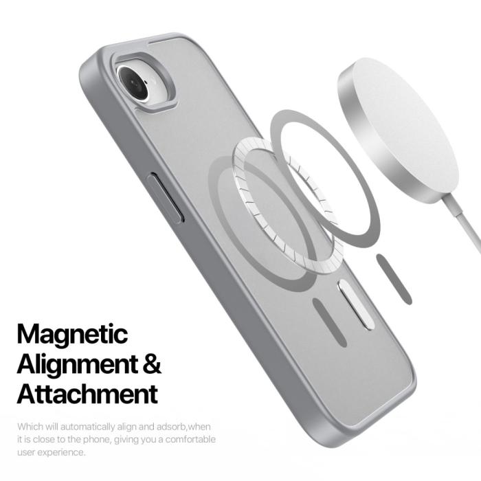 Bild 6, DUX DUCIS DUX DUCIS iPhone 17e / 16e Skal MagSafe Yind Series Grå - Teknikhallen.se