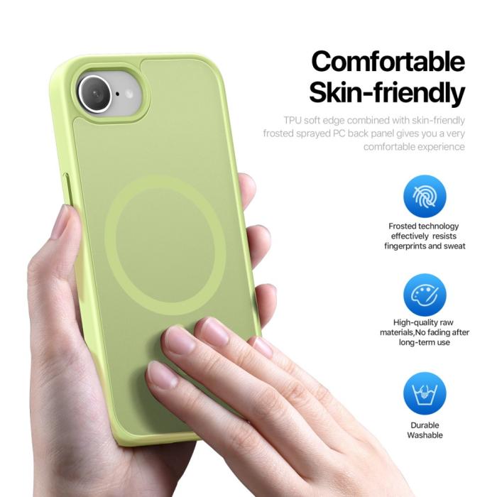 Bild 5, DUX DUCIS DUX DUCIS iPhone 17e/16e Skal MagSafe Yind Series Lime Grön - Teknikhallen.se