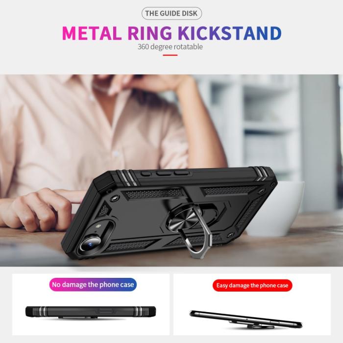 Bild 3,  iPhone 17e / 16e Skal Shockproof Hybrid Ring Svart - Teknikhallen.se