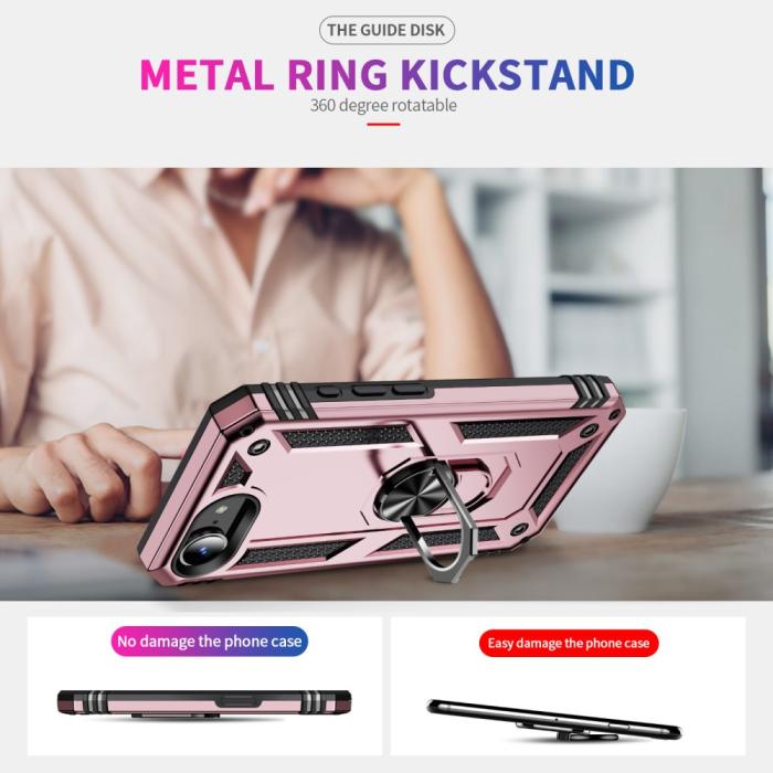 Bild 3,  iPhone 17e / 16e Skal Shockproof Hybrid Ring Roséguld - Teknikhallen.se