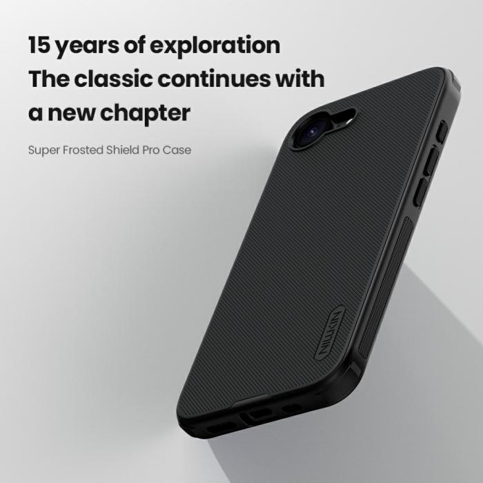 Bild 6, NILLKIN NILLKIN iPhone 17e / 16e Skal Frosted Shield Svart - Teknikhallen.se