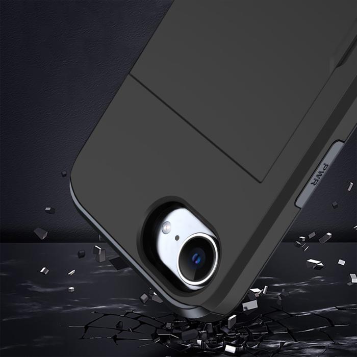 Bild 3,  iPhone 17e / 16e Skal Hybrid Med Kortfack Svart - Teknikhallen.se