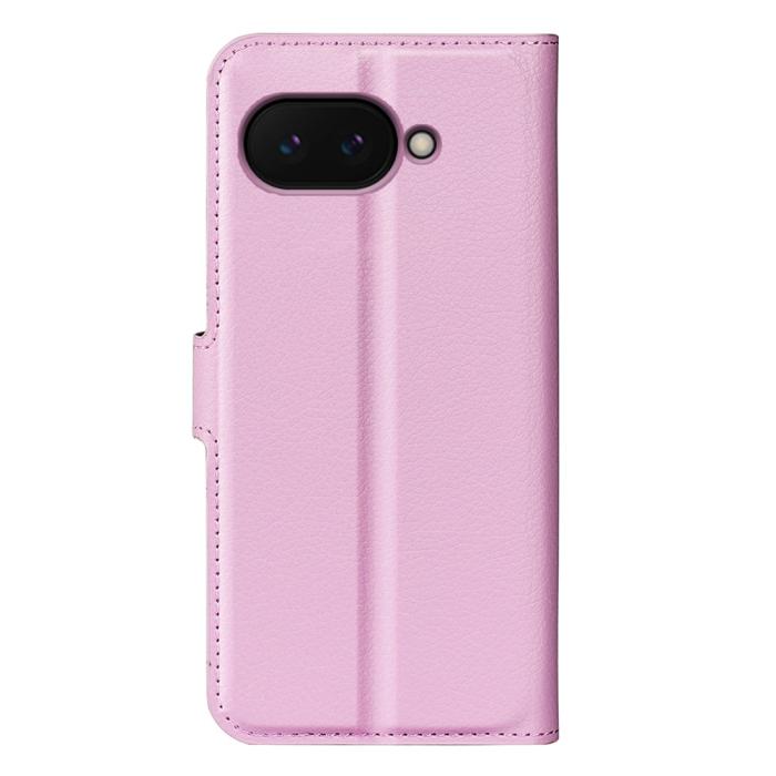 Bild 6,  Google Pixel 9a Fodral Litchi Läder Ljus Rosa - Teknikhallen.se