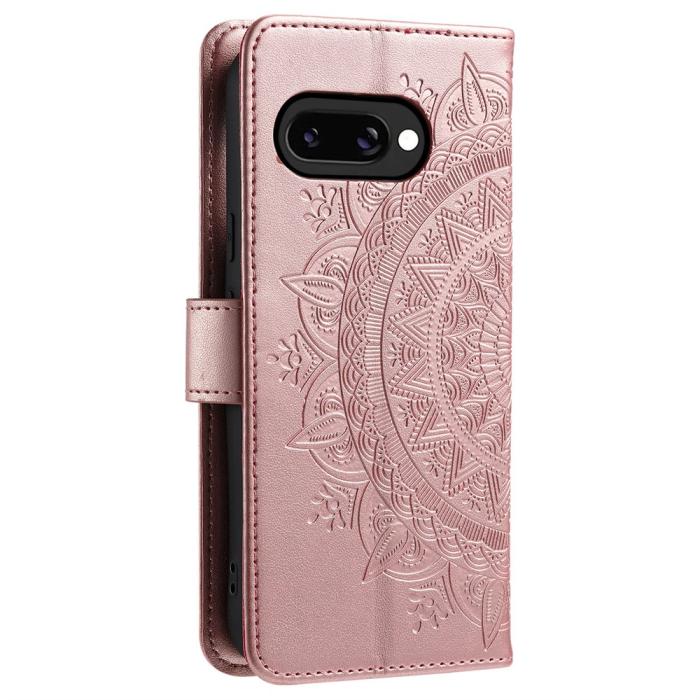 Bild 6,  Google Pixel 9a Fodral Mandala Läder Roséguld - Teknikhallen.se