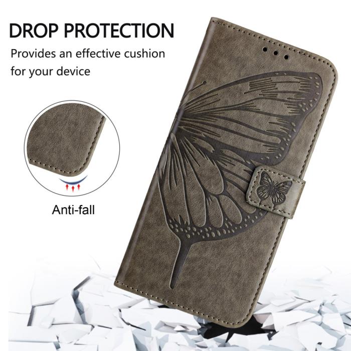 Bild 4,  Google Pixel 9a Fodral Fjäril Tryck Grå - Teknikhallen.se