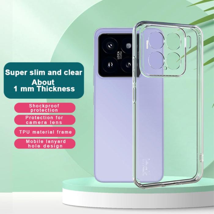 Bild 2, IMAK IMAK Xiaomi 15 Skal TPU Slim Shockproof Transparent - Teknikhallen.se