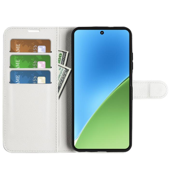 Bild 2,  Xiaomi 15 Fodral Litchi Läder Vit - Teknikhallen.se