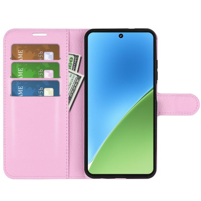 Bild 2,  Xiaomi 15 Fodral Litchi Läder Ljus Rosa - Teknikhallen.se