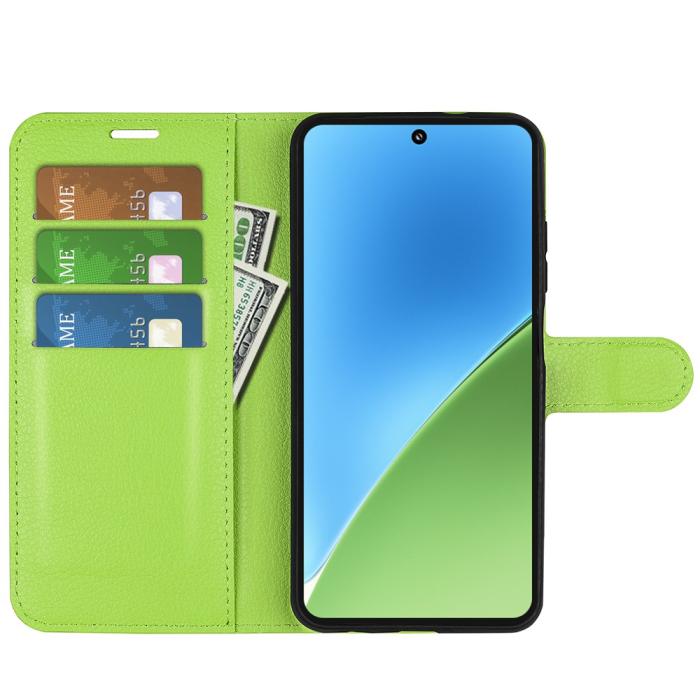 Bild 2,  Xiaomi 15 Fodral Litchi Läder Grön - Teknikhallen.se