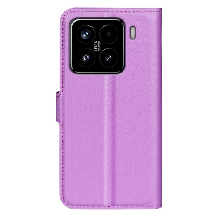 Bild 6,  Xiaomi 15 Fodral Litchi Läder Lila - Teknikhallen.se