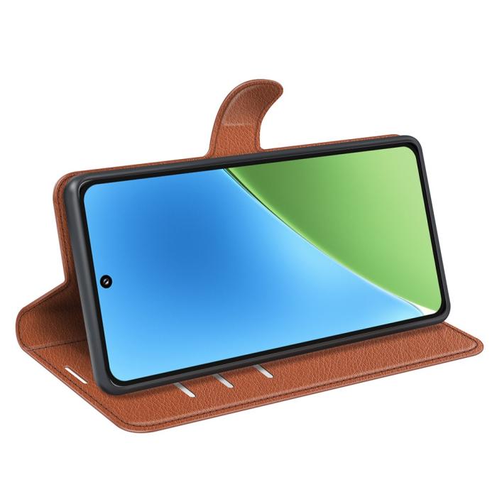 Bild 3,  Xiaomi 15 Fodral Litchi Läder Brun - Teknikhallen.se