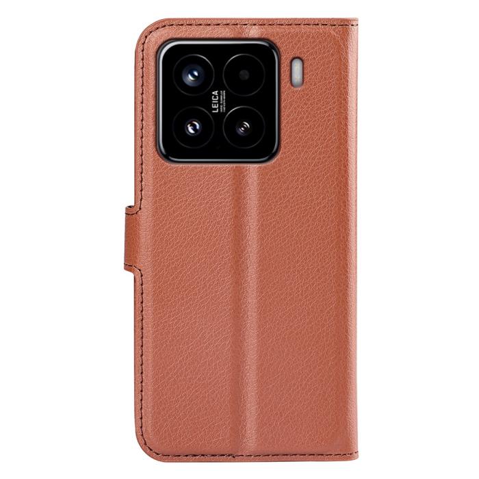 Bild 6,  Xiaomi 15 Fodral Litchi Läder Brun - Teknikhallen.se