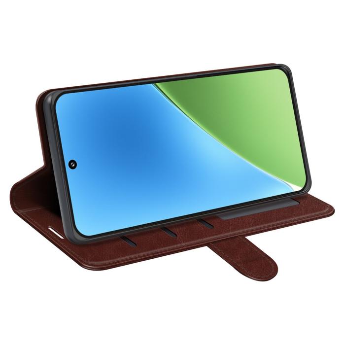 Bild 3,  Xiaomi 15 Fodral Crazy Horse Läder Brun - Teknikhallen.se