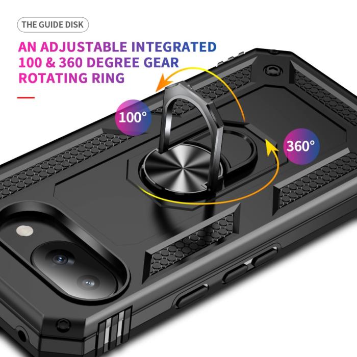Bild 2,  Google Pixel 9a Skal Shockproof Hybrid Ring Svart - Teknikhallen.se