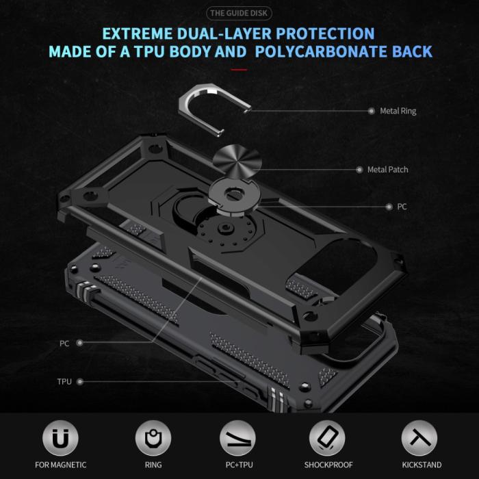 Bild 3,  Google Pixel 9a Skal Shockproof Hybrid Ring Svart - Teknikhallen.se